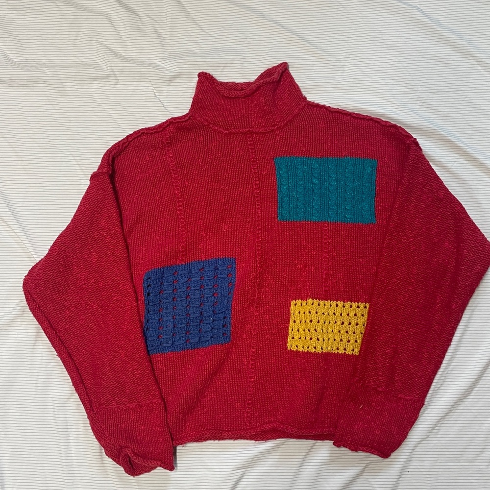 Knit geometric sweater
